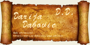 Darija Dabović vizit kartica